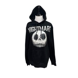 Disney Nightmare Before Christmas Women's M Medium Hoodie Jack Skellington Black